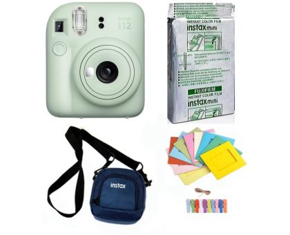  Fujifilm Instax Mini 12 Instant Camera + Camera Case - Mint  Green : Electronics
