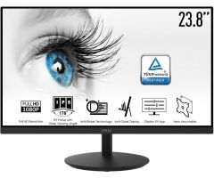 MSI 24 inch Full HD IPS Panel with TUV Certified Eye Care Technology, VESA Mountable, Flicker Free, Anti-Glare Monitor - PRO MP242- Response Time: 5 ms, 75 Hz Refresh Rate