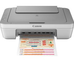 Canon PIXMA MG2470 All-in-One Inkjet Printer- White, Grey, Ink Cartridge