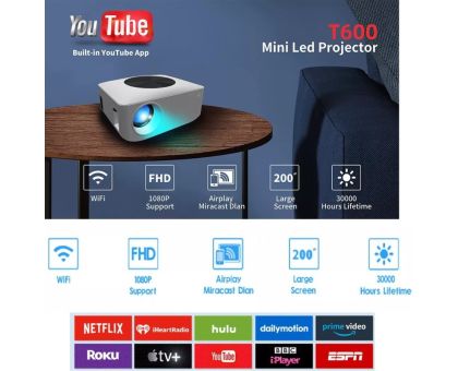 IBS T4 Mini Portable Projector With Screen Mobile Phone Projector Large  Screen And Stereo Speakers (2400 lm / Remote Controller) Portable Projector  Price in India - Buy IBS T4 Mini Portable Projector