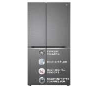 LG 655 L Frost-Free Inverter Side-By-Side Refrigerator - Dazzle Steel, GL-B257HDSY