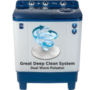 Midea 7 kg Semi Automatic Top Load Washing Machine Blue, White- MWMSA070PCH- BW